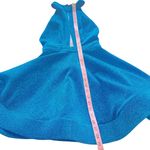 Luxxel  Sz S Women's Blue‎ Sparkle Halter Open Back Flared Skirt Dress NWT Photo 11
