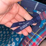 Vera Bradley  Velvet Scottie Dog Blue Red Quilt Plaid Tote Christmas Bag Holiday Photo 9