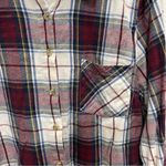 Miami Red and White Plaid Button Down Flannel Photo 4