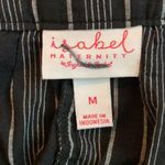 Isabel Maternity  Black Vertical Stripe Square Neck Blouse Photo 4