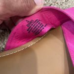 Old Navy bright pink suede cross slide Photo 6