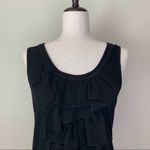 Isabella Rodriguez Black Ruffle Front & Back Women’s Top Photo 1