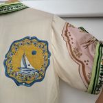 Alemais Porcelain Printed Silk Oversized Shirt AU 6 US 2 Photo 7