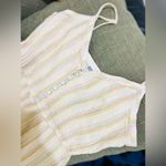 Aerie  Cotton‎ Spaghetti Strap Multi Colored Striped Midi Dress Large Photo 12