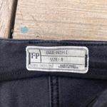 Free People  Black Denim Lace Up Pencil Skirt Size 8 Photo 1