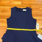 Eliza J  Women’s 12 Blue Sleeveless Midi Dress Ruffle Cocktail Party Wedding New Photo 4