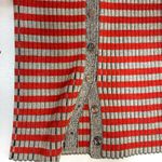 Paco Rabanne Strapless Stripe Knit Bodycon Dress Back Buttons Cotton Jacquard XS Red Photo 8