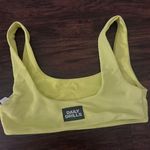 Daily Drills Yellow Ribbed Bikini Top Photo 1