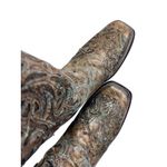 Women’s J.B. Dillon Reserve Distressed Turquoise Patina Western Boots – Size 11B Brown Photo 3