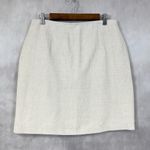 Brandon Thomas Womens Skirt Set Size 14 Linen Ramie Patchwork Coastal Career Tan Photo 6