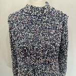 John Paul Richard Blue Confetti Nubby Loop Chenille Mock Neck Sweater S Photo 3