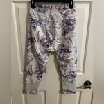 Calia by Carrie Underwood Floral Mesh Workout Yoga Capris Size Medium White Photo 8