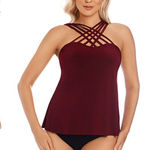 MiracleSuit strappy tankini top. Size 10 Photo 0