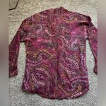 Ralph Lauren Lauren  Paisley purple pink maroon Blouse Photo 4