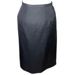 Talbots Black Silk Wool Blend Pencil Skirt Size 16 Midi Zipper Closure Photo 2