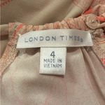 London Times Sleeveless Maxi Halter Dress Orange/Cream Resort Wear Wedding Fall Photo 7
