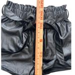 SheIn Privé Paperbag Waist Belted PU Leather Shorts Size Small Photo 3