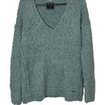 Abercrombie & Fitch Fall Chunky Fuzzy Cozy Knit V Neck Sweater Size S Photo 0