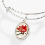 ALEX AND ANI NWT Printed Flower 'Sister' Charm Bangle Photo 2