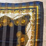 None Vintage Astrology Scarf Navy/Gold 30x30 Photo 2