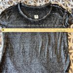 EXPRESS Charcoal Long Sleeve Women High Low Top Grunge Distressed Relaxed Fit M Photo 11