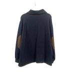 Cotton supply co vintage navy long sleeved fleece elbow patch Size M Photo 3