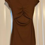 See You Monday Brown Cut Out Dress Photo 1