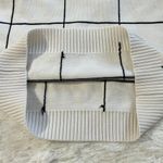 CHIC WISH Warm Welcome Grid Pullover Turtleneck Sweater Dress Small Off White Photo 7