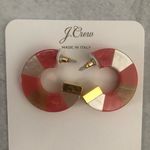 J.Crew  Made in Italy Mixed Acetate Hoop Earrings Dried Blossom NEW Photo 2