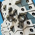 Vince Camuto Hematite-Tone Chunky Hoop Dangle Drop Earrings Photo 0