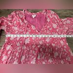 J Marie pink patterned short tired dress size medium Photo 3