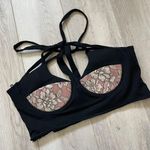 RuiRui Deng Top halter tube top floral womens Black (medium) avant garde edgy Photo 0