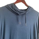 Gaiam Women Yoga Hoodie Top M Blue Color Block Soft Stretch Lounge Activewear Photo 4
