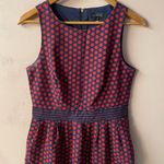 The Limited  Red & Navy Polka Dotted Dress Size 4 Tall EUC Photo 4