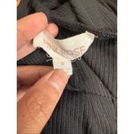 Pink Rose  Black Ribbed Wrap Crop Top – Size S Photo 6