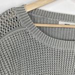 Diesel Grey Crew Neck Knit Long Sleeve Pullover Sweater Women's Size Medium M Photo 3