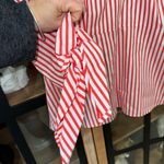 Universal Standard  x J.Crew striped poplin tie-sleeve top blouse long sleeve bow Photo 5