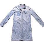 Esprit Denim Dress Women XS Midi Pearl Snap Long Sleeve Chambray EDC Midi Button Blue Photo 0