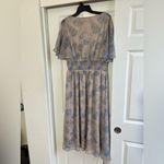 Lulus Subtle Romance Beige Floral Print Ruffled Midi Dress Photo 5