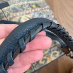 Aimee Kestenberg  Coated Batik Pattern Faux Leather Dark Blue Trim Bag Purse $248 Photo 6