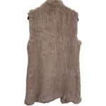 Love Token NEW  Genuine Rabbit Fur Color Latte Winter Holiday Cozy Vest Size L Photo 8
