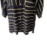Free People Intimately  Size XS Navy Blue High Low Striped Blouse Tunic Photo 4