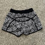 Lululemon  black & white pattern athletic shorts size 4 Photo 2