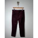 Talbots  Purple Burgundy Velvet Corduroy Straight Leg Pants 10 Holiday Xmas Photo 1