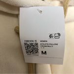 Forever 21 NWT  Color Block Cropped Hoodie Sweatshirt Cream Tan Lavender Neutrals Photo 9