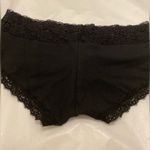 PINK - Victoria's Secret Victoria’s Secret Pink Black Low Rise Lace Trim Boyshort Size M New Without Tag Photo 6
