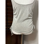 Young & reckless 4th + Reckless Womens Tank Top Gray Heathered Sleeveless Scoop Neck Ruched M New Photo 6