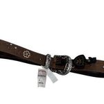 Ariat Womens Brown Leather Embroidered rhinestone Belt XL SKU 7292 Photo 0