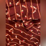 kim rogers NWT  Perfectly Soft Size S Owl Tree Print 3/4 Sleeve V Neck Tee Shirt Photo 1