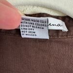 Marina Luna 100% Linen Brown Sleeveless Pintuck Button Up Blouse Size L Size L Photo 4